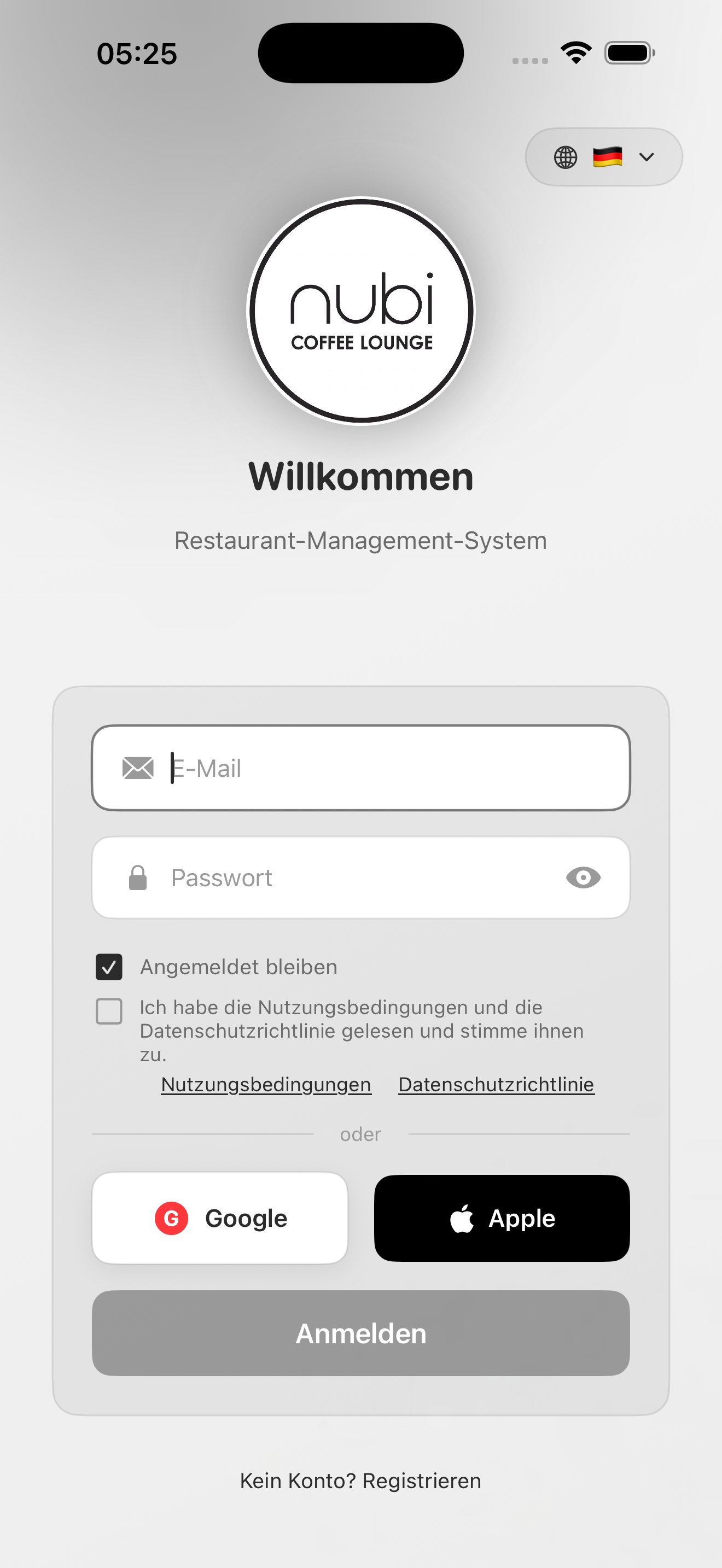 NubiApp Screen 1